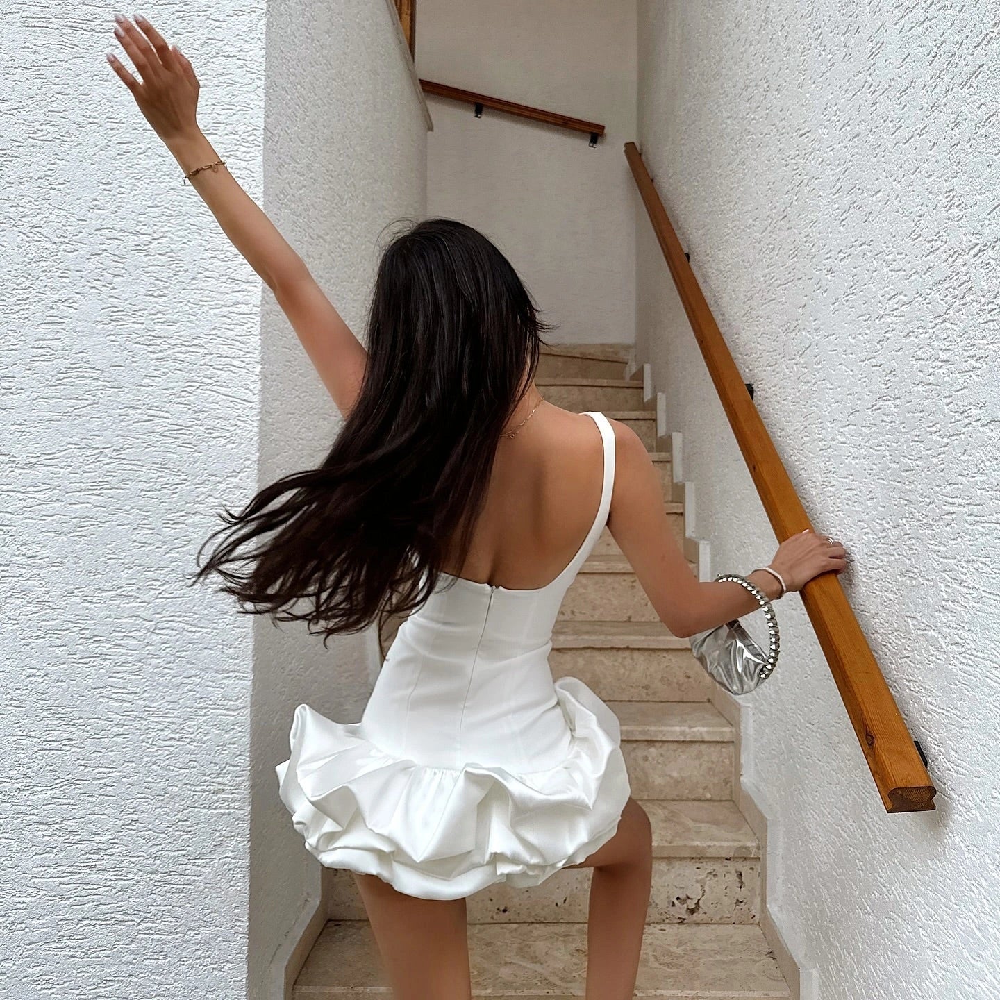 Vestido Branco Curto Sem Mangas