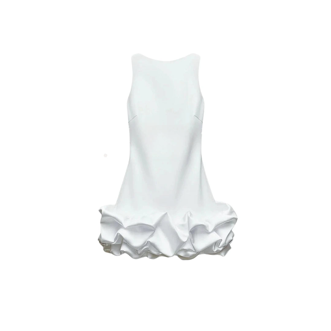 Vestido Branco Curto Sem Mangas