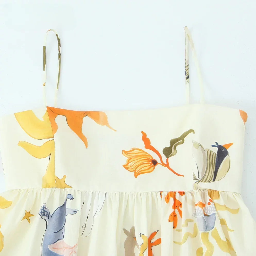 Vestido Curto Estampado Verão