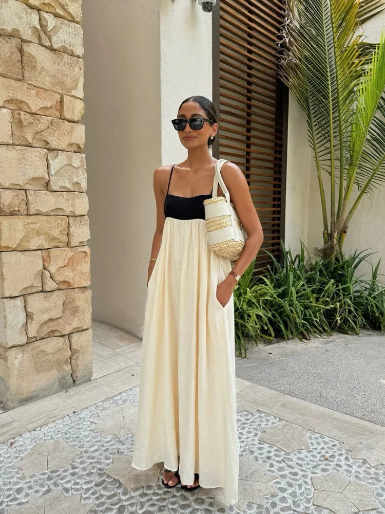 Vestido Longo Sem Mangas