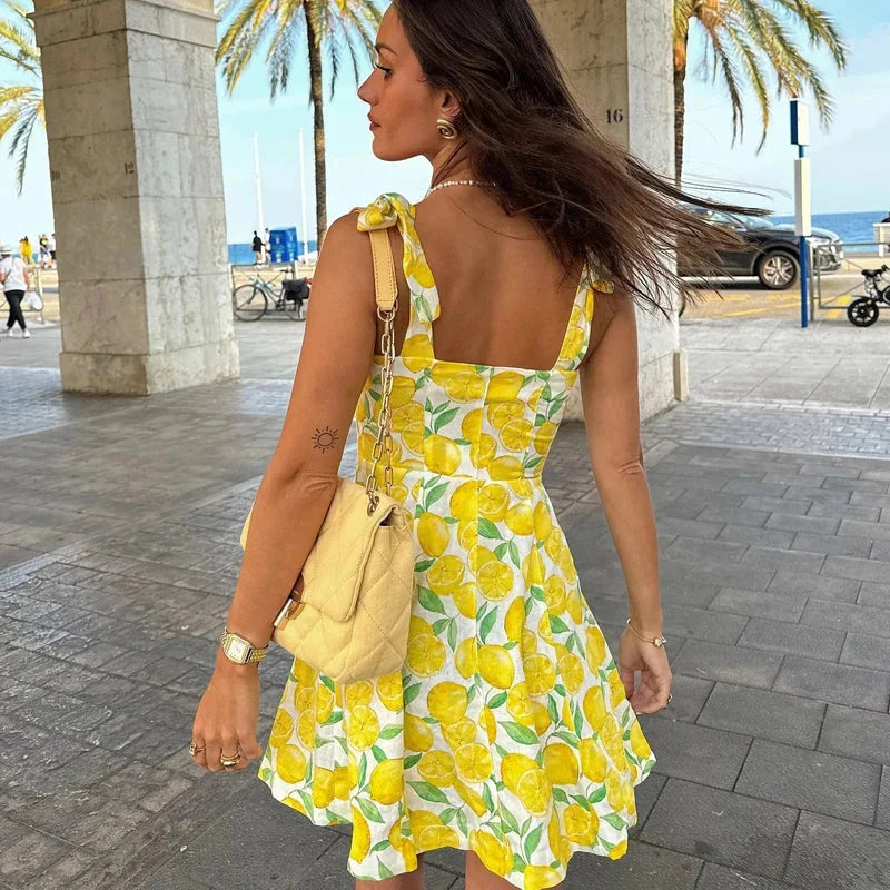 Vestido Curto Amarelo